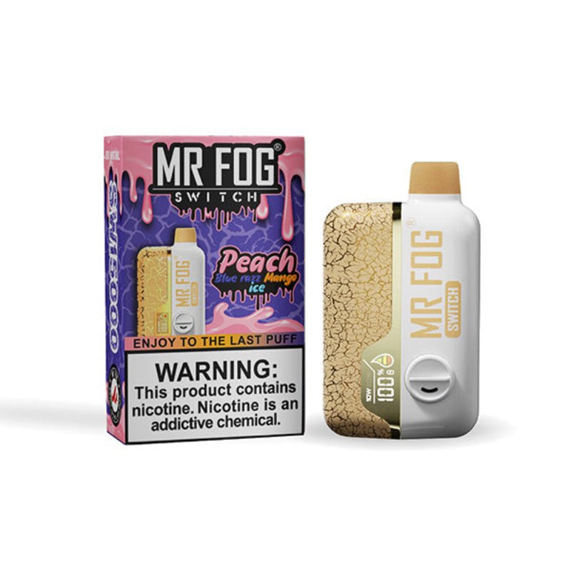 Mr Fog Switch Nicotine Free 15K Peach Blue Razz Mango Ice Disposable Vape - DISPOSABLE - Mister Vapor