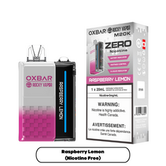 Oxbar M20K Raspberry Lemon Nicotine Free Disposable Vape