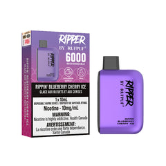 Rippin' Blueberry Cherry Ice 10MG Ripper 6000 Disposable Vape