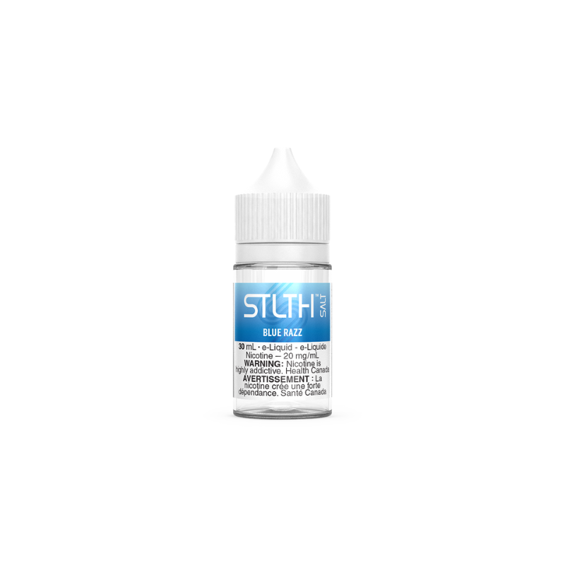 BLUE RAZZ STLTH SALT E-LIQUID Tangy blue raspberries mixed with a touch of sweetness Experience the ultimate satisfaction with STLTH SALT, the premium salt nicotine e-liquids from STLTH!