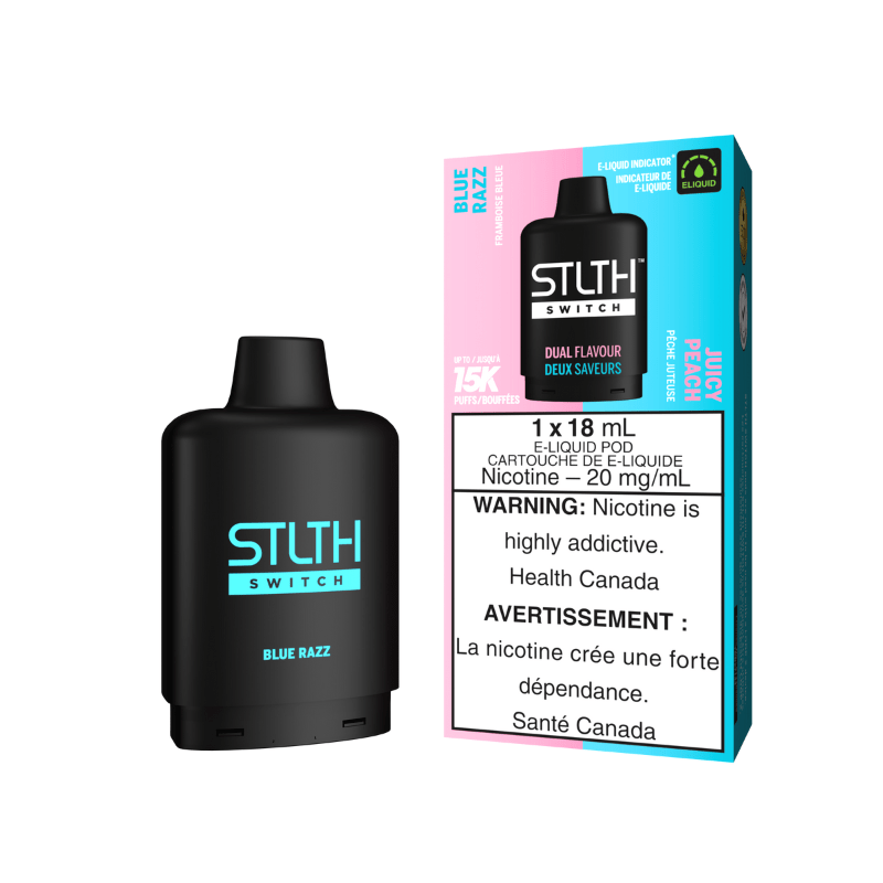 STLTH Switch 15K Blue Razz And Juicy Peach Pod - Pods - Mister Vapor