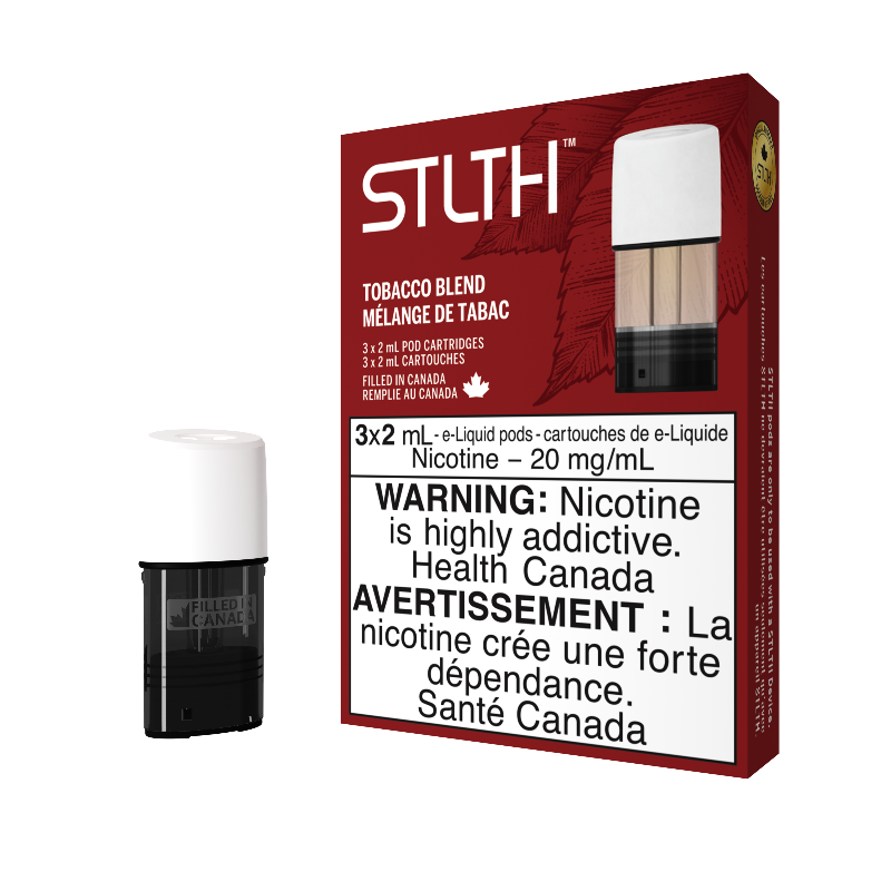 Tobacco Blend - Medium blend tobacco flavor Specifically crafted range of flavors, designed specifically for STLTHAvailable in 0%, 2%, BOLD 35 and BOLD 50The nicotine blend is proprietary, purposely made to be extra smooth to accommodate adult smokers who are looking to switch from traditional tobacco. ______Each pack contains 3 pod cartridges2.0 mL of E-liquid per cartridge.