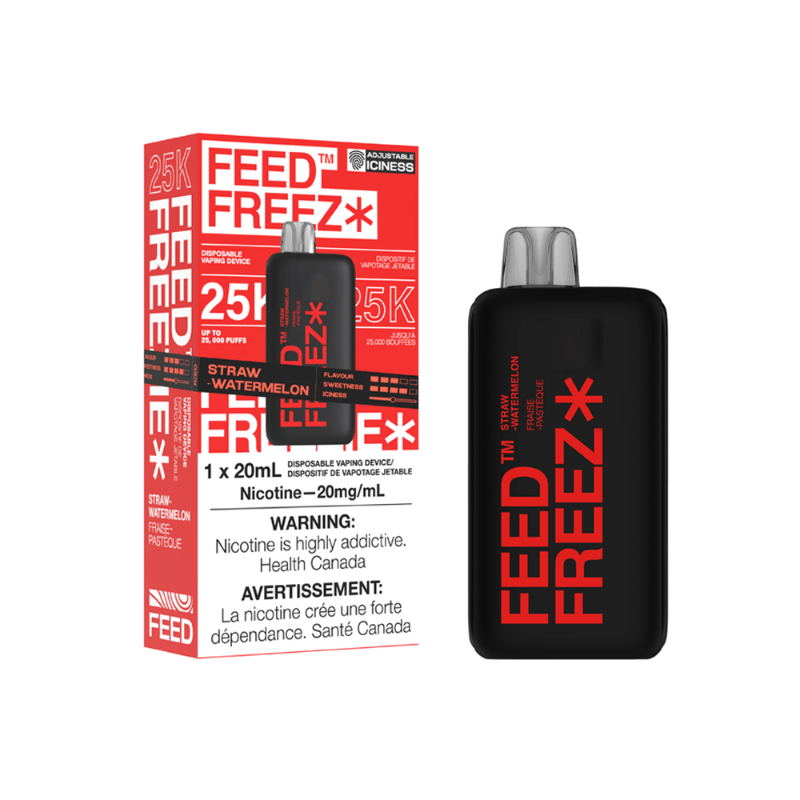 Feed Freez Straw Watermelon Disposable (25000 Puffs) - DISPOSABLE - Mister Vapor