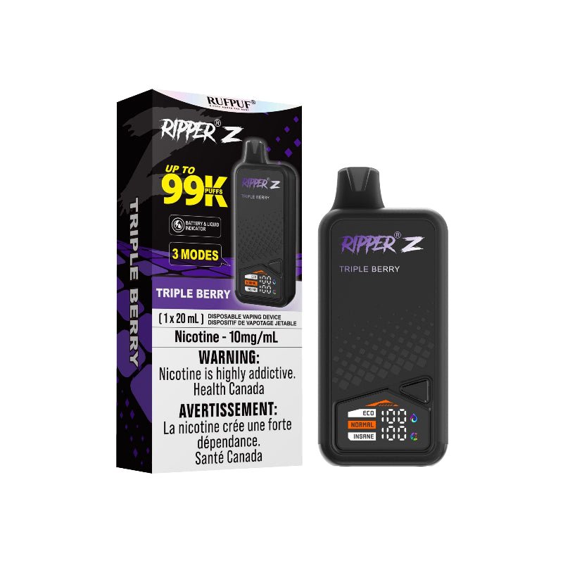 Ripper Z Triple Berry 10mg 99k Disposable Vape - DISPOSABLE - Mister Vapor