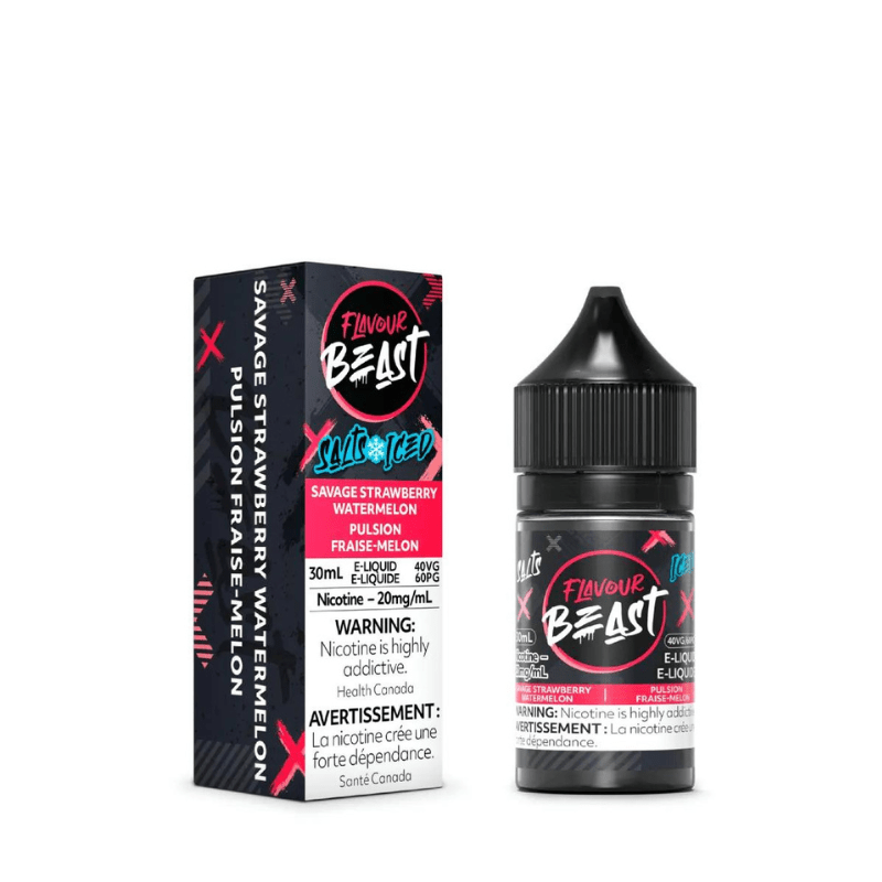 Flavour Beast E-Liquid Savage Strawberry Watermelon Iced Salt - E-Liquid - Mister Vapor