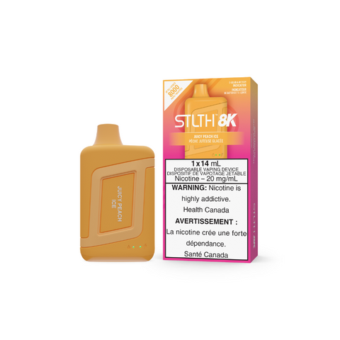 GET THE NEW STLTH BOX 8K JUICY PEACH ICE DISPOSABLE STICK AT MISTER VAPRO TORONTO ONTARIO CANADA