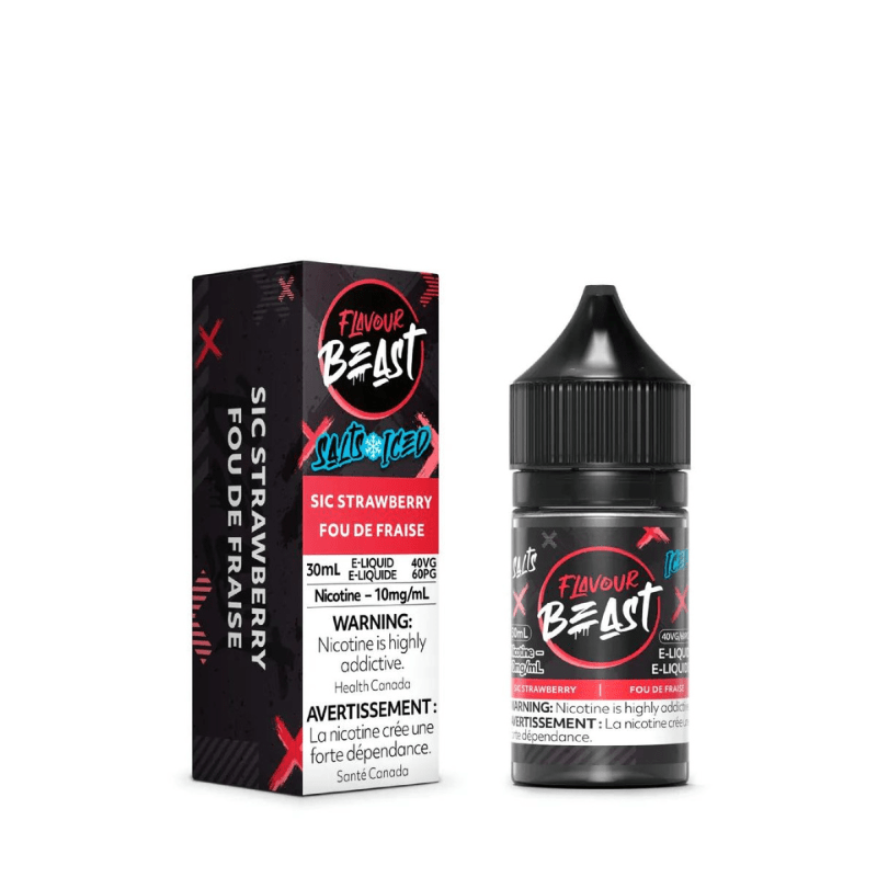 Flavour Beast E-Liquid Sic Strawberry Iced Salt (30mL/60mL) - E-Liquid - Mister Vapor