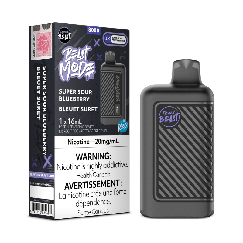 Beast Mode 8K Super Sour Blueberry Iced Disposable Vape - DISPOSABLE - Mister Vapor
