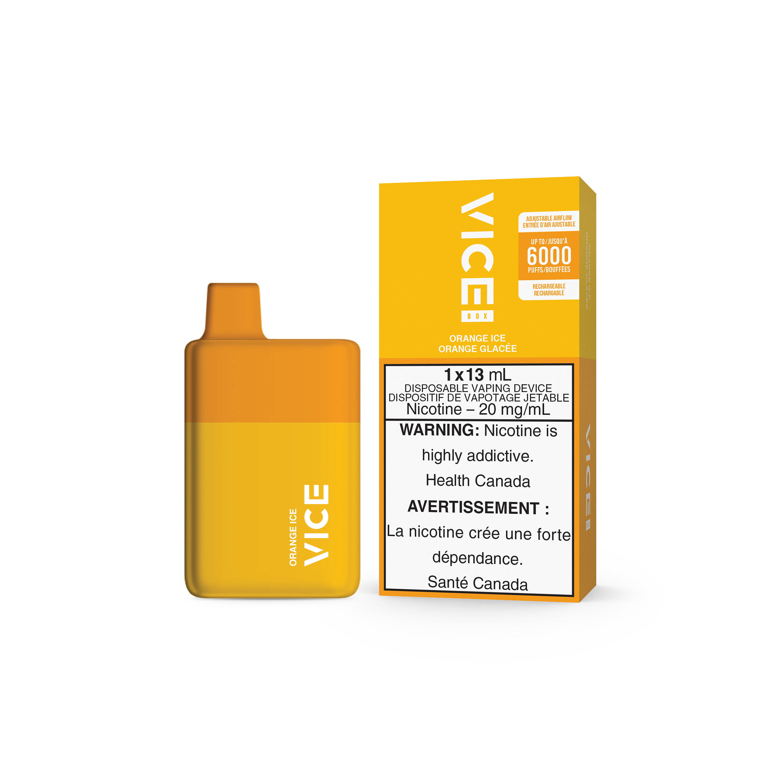 1. VAPE STORE NEAR ME. VICE BOX ORANGE ICE DISPOSABLE MISTER VAPOR CANADA