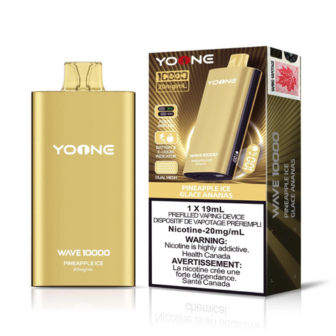DELIVERY YOONE WAVE 10000 PINEAPPLE ICE DISPOSABLE VAPE @ MISTER VAPOR