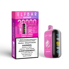 STRAZZY CHERRY ELF BAR GK20k DISPOSABLE VAPE Indulge in a vibrant blend of sweet strawberry and juicy cherry, delivering a mouthwatering, berry-packed delight that's perfect for your vaping enjoyment! Explore Elf Bar ground breaking new product, the Elf Bar GH20k.