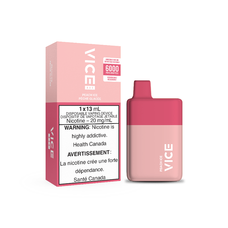Vice Box Peach Ice Disposable Vape Rechargable (6000 Puff) - DISPOSABLE - Mister Vapor