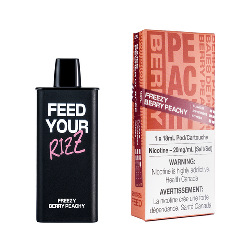 BUY FEED FREEZY BERRY PEACHY DISPOSABLE POD AT Mister Vapor Canada