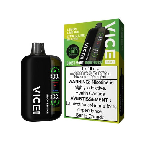 VICE BOOST LEMON LIME ICE 9k DISPOSABLE VAPE at Mister Vapor PEI