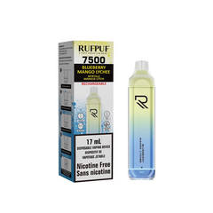 BEST VAPE SHOP RUFPUF BLUEBERRY MANGO LYCHEE NICOTINE FREE DISPOSABLE (7500 PUFFS) MISTER VAPOR CANADA