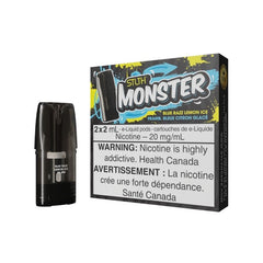 BRAND NEW RELEASE STLTH MONSTER BLUE RAZZ LEMON ICE PODS AT MISTER VAPOR,TORONTO,CANADA