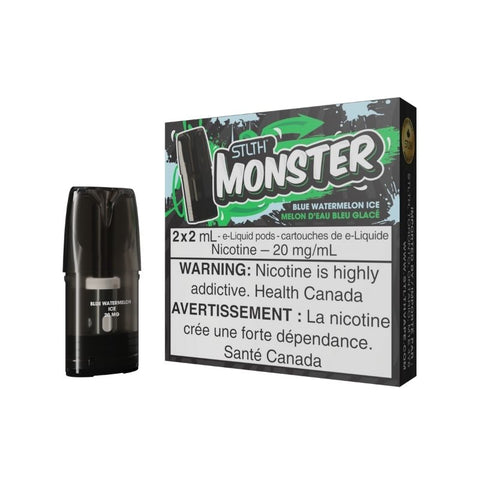 GET IT NOW!!! STLTH MONSTER BLUE WATERMELON ICE PODS AT MISTER VAPOR, QUEBEC ,CANADA