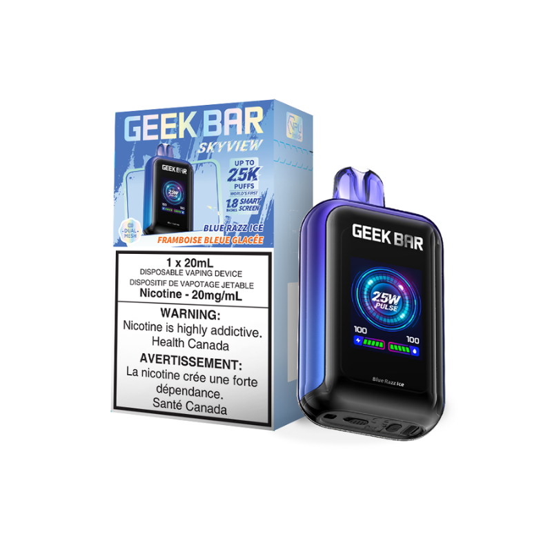 BUY GEEK BAR SKYVIEW 25K BLUE RAZZ ICE DISPOSABLE VAPE AT MISTER VAPOR