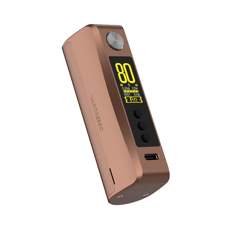 The Vaporesso GTX One VW Mod is powered by large 2000mAh inbuilt battery with portable size and 2A fast charging by Type-C cable. Furthermore, featuring Max 40W adjustable power supporting smart VW mode, the Vaporesso GTX One VW Mod can offer impressive vaping experience throughout.