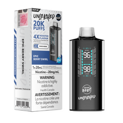 Epic Berry Swirl Iced Flavour Beast DCP 20K Disposable Vape A vibrant mix of berries bursting with the fresh flavors of blueberry, acai, blackberry, raspberry, and red currant. 20,000 puffs, 20mL, three Power Modes: Standard, Boost, Unleashed.