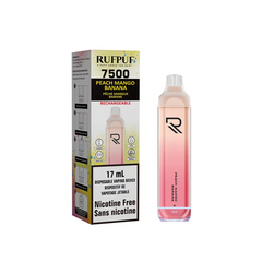 TOP RATED RUFPUF  PEACH MANGO BANANA NICOTINE FREE DISPOSABLE VAPE (7500 PUFFS) MISTER VAPOR CANADA