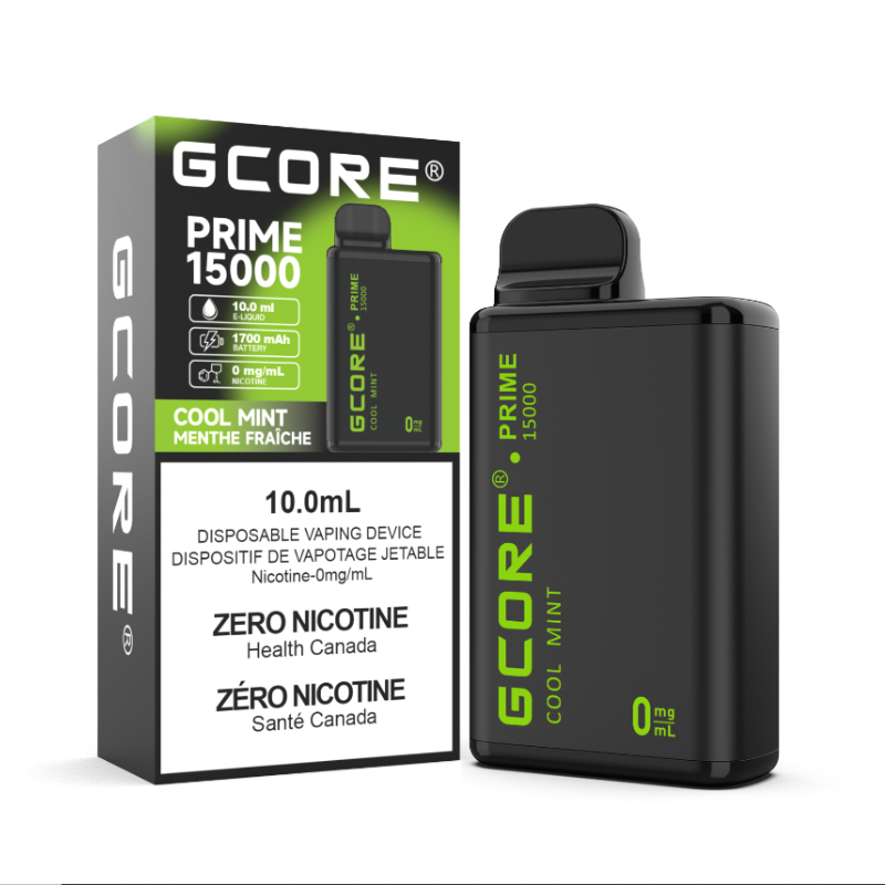 Enjoy the refreshing cool breeze and icy twist with Gcore Prime Cool Mint. Nicotine-free, 15,000 puffs – pure refreshing satisfaction.