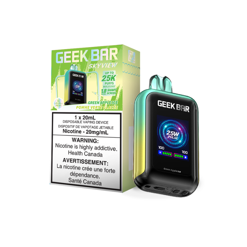 BUY GEEK BAR SKYVIEW 25K GREEN APPLE ICE DISPOSABLE VAPE AT MISTER ...