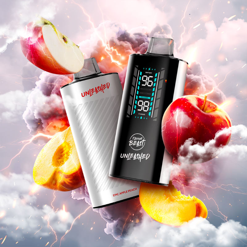 BUY FLAVOUR BEAST UNLEASHED DCP 20k EPIC APPLE PEACH ICED DISPOSABLE VAPE