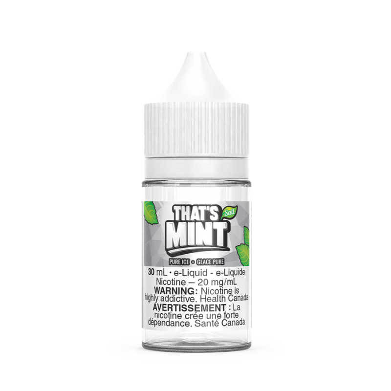 BUY NOW THATS MINT PURE ICE SALT E-LIQUID at MISTER VAPOR B.C , Fredericton,  Winnipeg, Calgary,  PEI, Vancouver