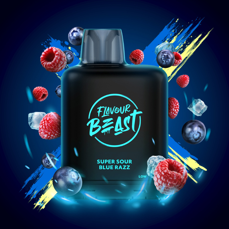 BUY LEVEL X SUPER SOUR BLUE RAZZ ICED BOOST FLAVOUR BEAST PODS AT MV