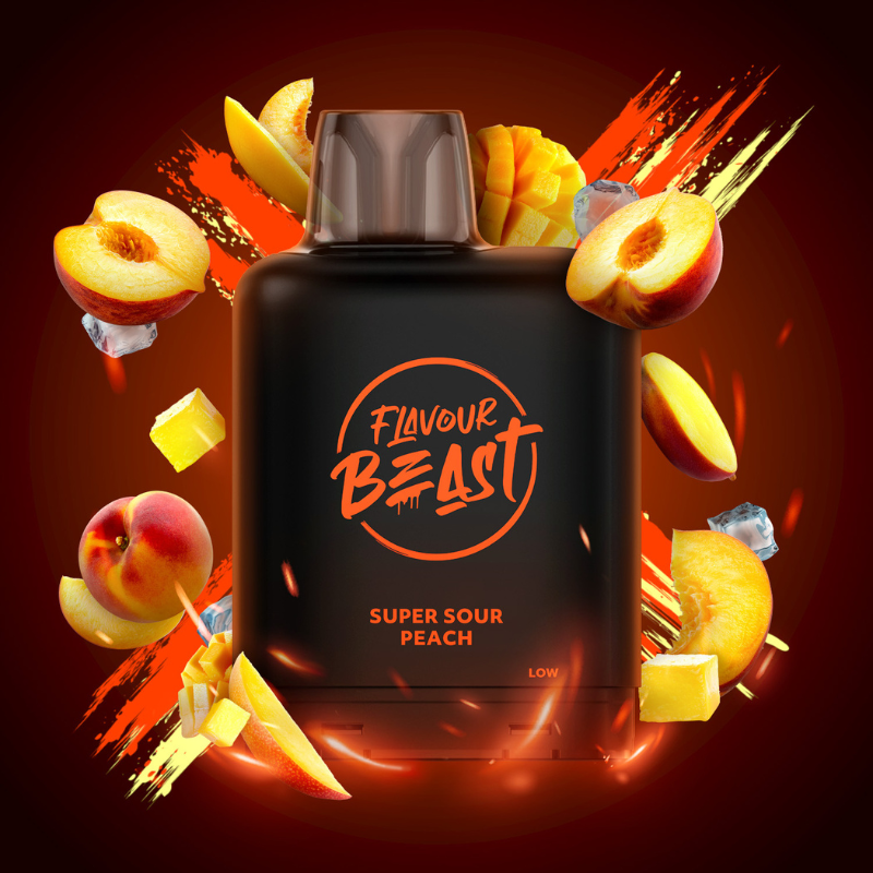 BUY LEVEL X SUPER SOUR PEACH ICED BOOST FLAVOUR BEAST PODS AT MV