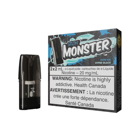 NOW CARRYING STLTH MONSTER HYPE ICE PODS AT MISTER VAPOR, NOVA SCOTIA, CANADA