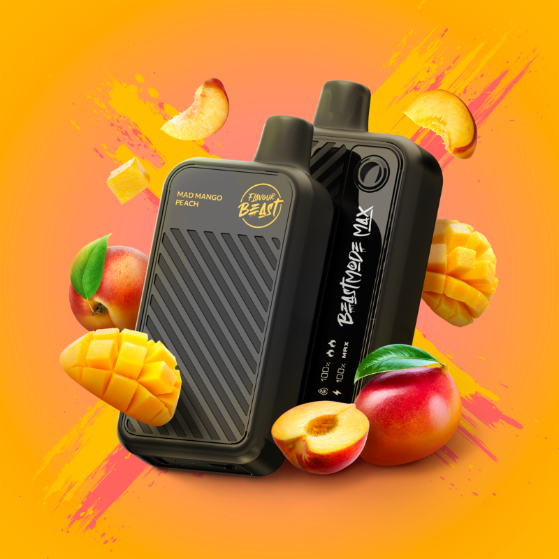 #1 BEAST MODE MAX 18K MAD MANGO PEACH DISPOSABLE VAPE AT MISTER VAPOR ...