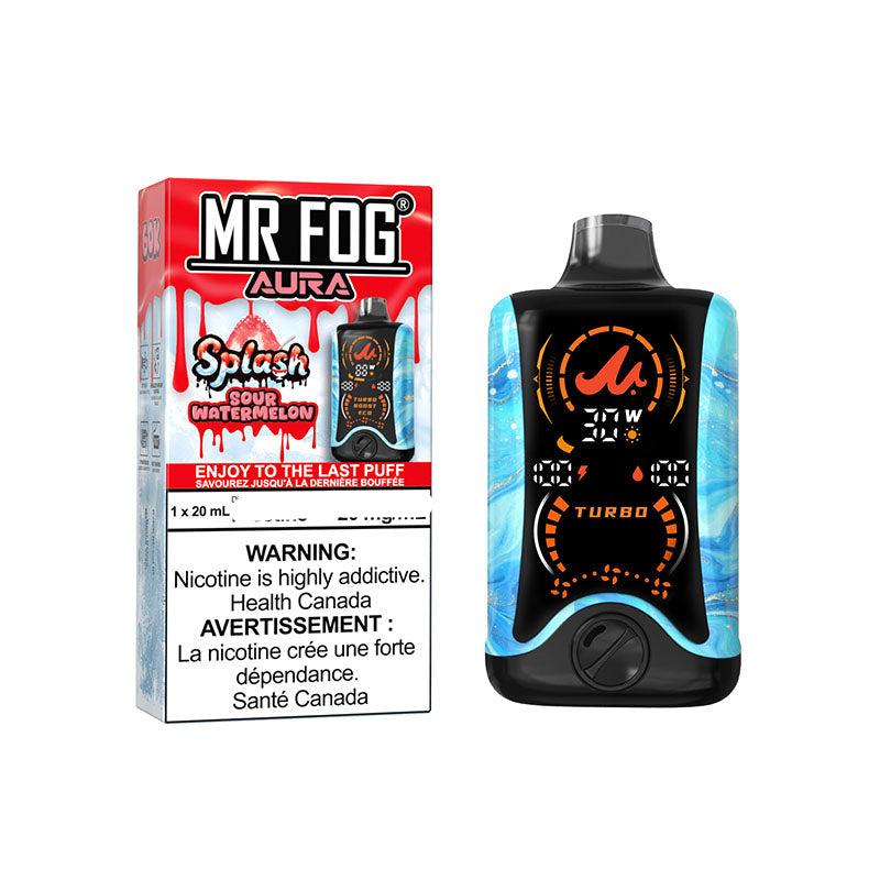 Mr Fog Aura 60K Disposable Vape Nicotine Free - Splash Sour Watermelon