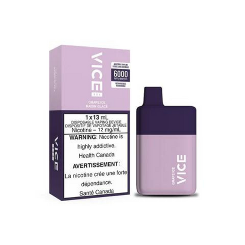 1. ONLINE VAPE STORE SELLING VICE BOX GRAPE ICE 12MG DISPOSABLE MISTER VAPOR CANADA