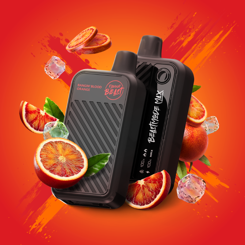 BUY NOW BEAST MODE MAX 18K BANGIN' BLOOD ORANGE DISPOSABLE VAPE AT MV