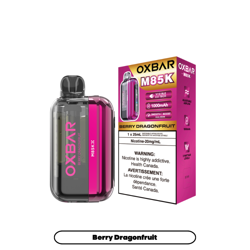 Oxbar M85K Berry Dragonfruit Disposable Vape, 25mL