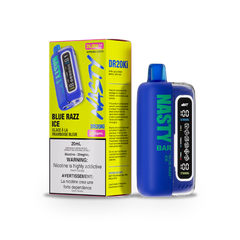 NEW IN ! BLUE RAZZ ICE NASTY DR20Ki DISPOSABLE VAPE with dual mesh coil and Adjustable modes. Buy Now at MISTER VAPOR .