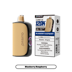 Orbito Lumo Ai 10mg Disposable Vape - Blueberry Raspberry, 120k Puffs