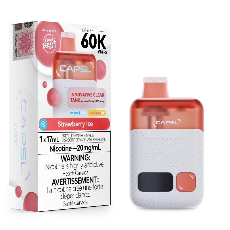 CAPSL 60k Strawberry Ice Disposable Vape by Flavour Beast