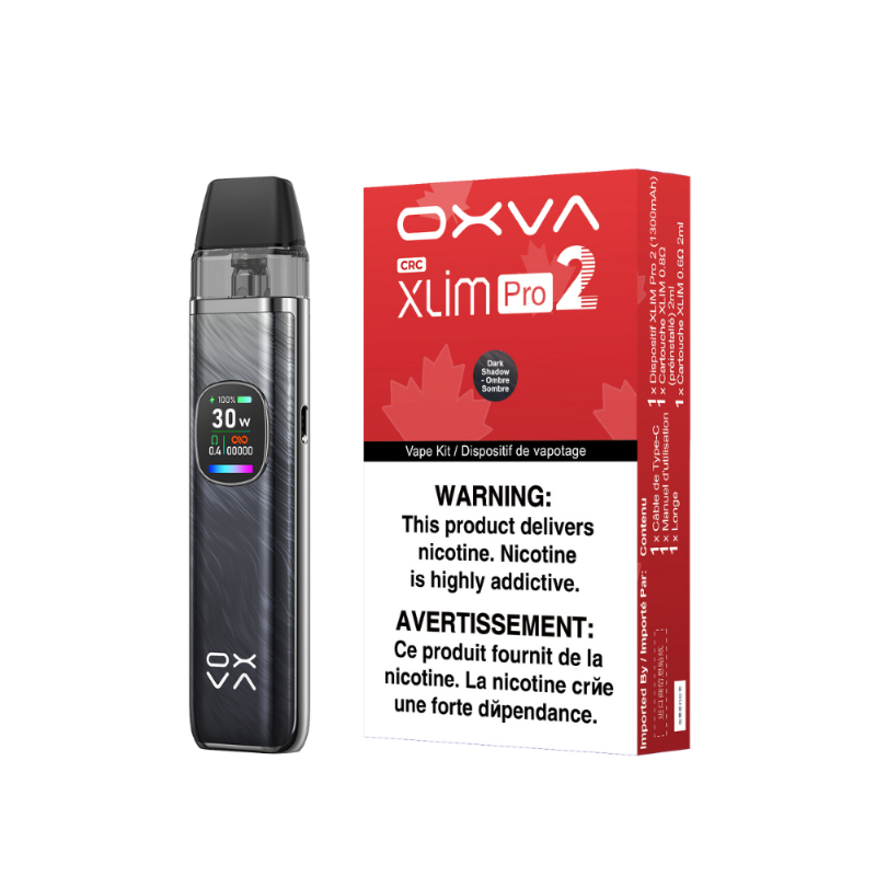 Discover the new OXVA Xlim Pro 2 Starter Kit with a powerful 1300mAh battery lasting up to 4 days, a 0.56” HD color screen, and upgraded safety features. Shop now !