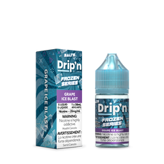 NEW RELEASE! GRAPE ICE DRIP'N FROZEN SERIES E-LIQUID - 20mg/mL nicotine strength , 30ml e-liquid and 40vg/60pg ratio.Buy now at MV 