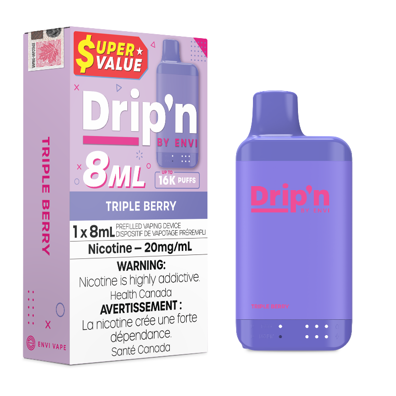 Triple Berry Drip'n 16K Value Series Disposable Vape

