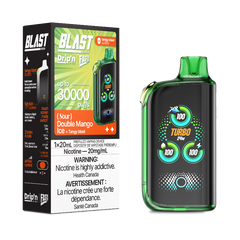 DOUBLE MANGO ICE DRIP'N BY ENVI X FASTA BLAST SOUR SERIES 30K DISPOSABLE VAPE: 30000 puffs, sour blast button, adjustable airflow and power mode, TFT screen and Type-C charging