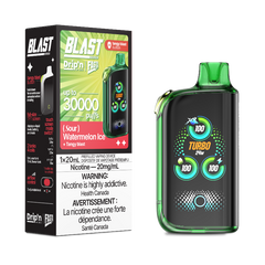 WATERMELON ICE DRIP'N BY ENVI X FASTA BLAST SOUR SERIES 30K DISPOSABLE VAPE: 30000 puffs, sour blast button, adjustable airflow and power mode, TFT screen and Type-C charging