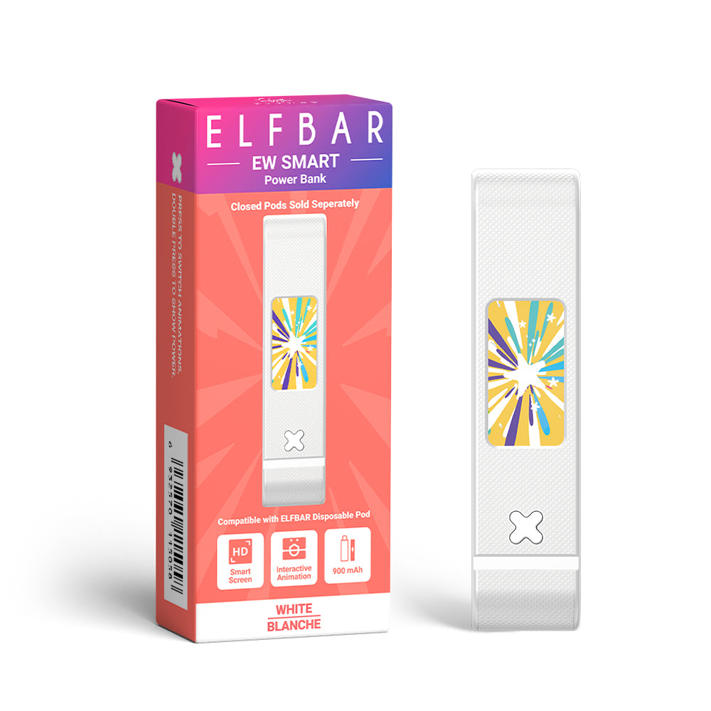 Power up in style with the Elf Bar EW25K LED Power Bank! Enjoy a sleek design, 900mAh battery, and smart LED display for effortless, long-lasting vaping. At Mister Vapor Toronto, Burlington, Ontario, Quebec, Montreal, Canada