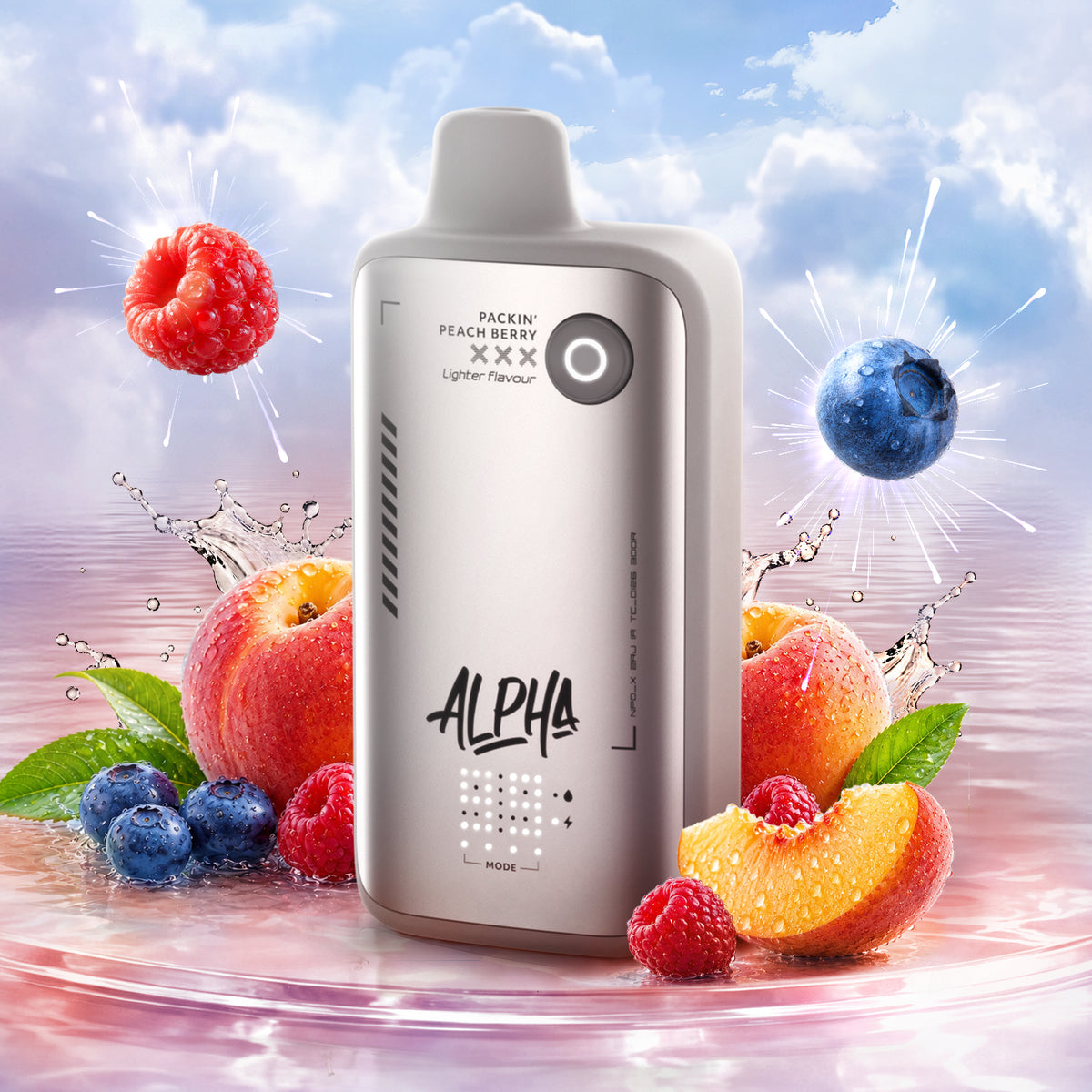 Flavour Beast Alpha Lite Series 80K Disposable Vape - Packin' Peach Berry, 30mL
