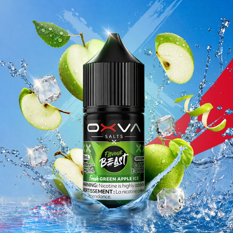 Flavour Beast x Oxva Nicotine Salts E-liquid - Fresh Green Apple Ice