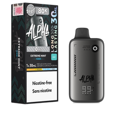 Flavour Beast Alpha 80K Disposable Vape Nicotine Free - Extreme Mint Iced, 30mL