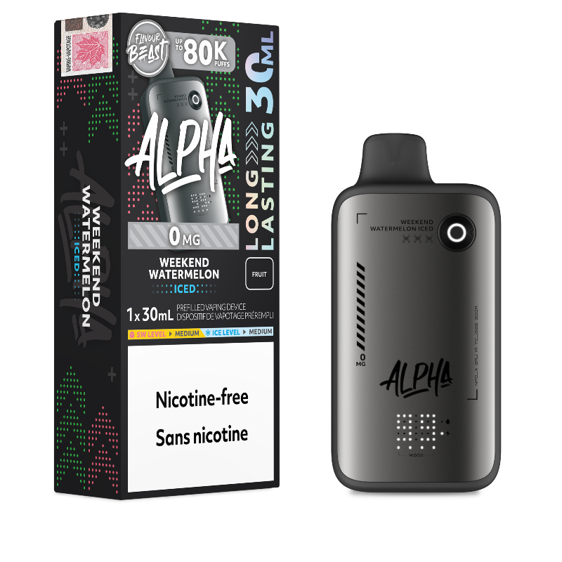 Flavour Beast Alpha 80K Disposable Vape Nicotine Free - Weekend Watermelon Iced
